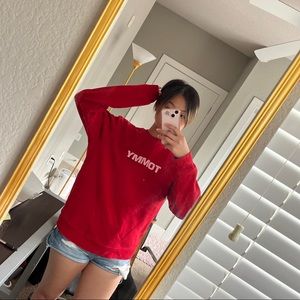 Red Tommy sweatshirt
Size: S (loose fit)
$10